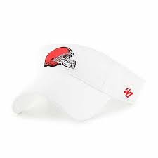 Cleveland Browns Clean Up White Visor 47 Brand Adjustable Hat White Visor Cleveland Browns 47 Brand