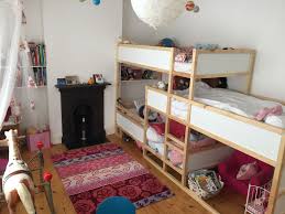 Crafted from solid pine wood, the structure is secure and can load 450 lbs for bottom bunk and 250 lbs for the top bunk. Ikea Triple Bunk Bed Hack Shared Bedroom Bunk Bed Hacks Girls Room Storage Triple Bunk Bed