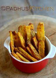 Baked Sweet Potato Wedges Sweet Potato Recipes Easy Snacks Recipes Padhuskitchen Recipe Sweet Potato Recipe Indian Sweet Potato Recipes Baked Sweet Potato Wedges