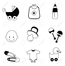 Black And White Baby Accessories Web Icon Collection Isolated On White Royalty Free Cliparts Vectors And Stock Illustration Image 38545888