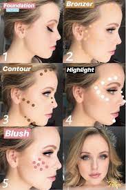 Apply bronzer the same way, primarily on crown of the forehead and the shelf of the cheekbone. 7 Bronzer Application Ideas Makeup Tips Eye Makeup Bronzer Application