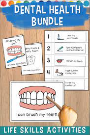 Practice The Concepts Of Brushing Teeth With These Life Skills File Folder Games Worksheets Posters And Soci Life Skills Dental Health Preschool Life Skills