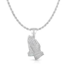 But for the grace of god necklaces. Other 14k Gold Plated Diamond Praying Hands Necklace X Seven50