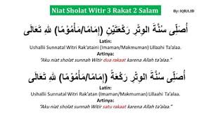 Ada dua cara melaksanakan sholat witir 3 rakaat, yakni mengerjakan 2 rakaat salam kemudian dilanjut 1 rakaat dan mengerjakan 3 rakaat langsung. Solat Witir 3 Rakaat Berapa Kali Salam