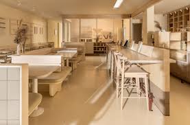 Ste Marie Decorates Vancouver Bakery And Flour Mill In Malty Hues Bakery Interior Small Sink Built In Seating