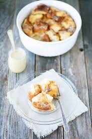 Doughnut Bread Pudding With Espresso Creme Anglaise Heather S French Press Bread Pudding Sweet Recipes Food
