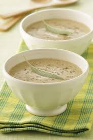 Recette Veloute De Champignons A La Sauge Recette En 2020 Veloute Champignon Recette Veloute De Champignons Soupe Populaire