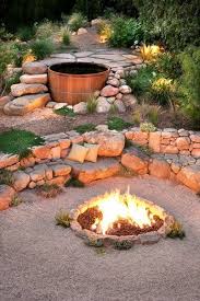 Margie Grace Gallery Garden Design Outdoor Fire Pit Seating Backyard Fire Sloped Backyard