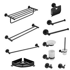 Some towel racks can only fit smaller and thinner towels while others should be. Modern Bathroom Black Hardware Set 304 Stainless Steel Towel Rack Paper Towel Holder Towel Bar Hook Bathroom Accessories China Towel Bar Towel Ring Made In China Com