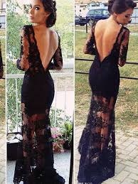 Luxury New Design See Thourgh Open Back Slim Long Lace Prom Dress From Sweetheart Dress Prom Dresses Long With Sleeves Black Lace Prom Dress Prom Dresses Lace