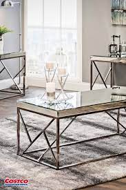 Generally the rule is that your coffee table should be the same height as your couch's seat (give or take one to two inches, but not any lower). Lexie 3 Piece Occasional Table Set Center Table Living Room Occasional Table Coffee Table