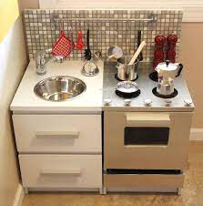25 Ideas Recycling Furniture For Diy Kids Play Kitchen Designs Diy Play Kitchen Kids Play Kitchen Diy Kitchen