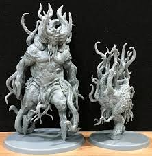 Black Goat Of The Woods And One Of Its Dark Young Fantasy Figurine Cthulhu Lovecraftian Horror