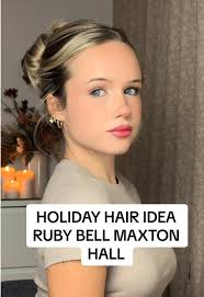 Holiday Updo Hairstyle Idea from Maxton Hall