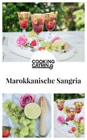 Rezept Marokkanische Sangria Cocktail Mit Rosenbluten Und Trauben Rezept Sangria Rezepte Granita Rezept