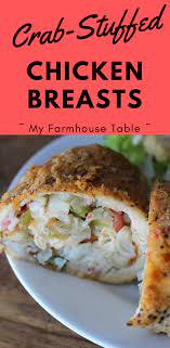 Dip the cakes into the bread crumbs to evenly coat. Crab Stuffed Chicken Breasts My Farmhouse Table
