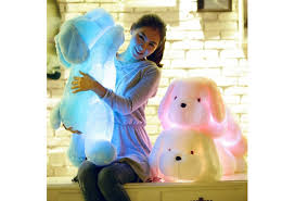 Creative Night Light Light Up Led Stuffed Animals Lovely Dog Glow Plush Toy Luminous Pillow Soft Quality Stuffed Toys Gift For Baby Kids Wish