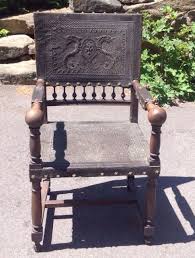 Hand crafted arts & crafts child's rocking chair rocker handmade (7) c $30.94. Antique Leather Chair Gothic Medieval Tooled Dragon Leather Chair Chair Art Chair