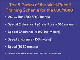 Training Workouts For The 800 Meter And 1600 Meter Events