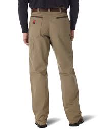 Wrangler Men's Riggs Carpenter High Rise Relaxed Fit Tapered Leg Work Pants  - Bark (Closeout)
