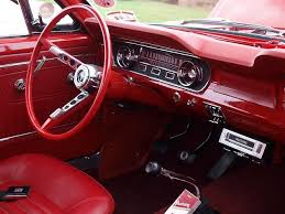Ford Mustang Sports Car Cockpit 1968 Mustang Interior Ford Mustang Red Mustang
