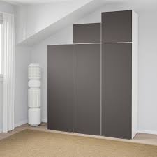 Platsa Kleiderschrank Weiss Skatval Dunkelgrau Ikea Osterreich Ikea Kledingkast Ikea Kast Onder Schuine Wand