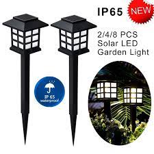How to install solar lights in garden. Hot Sale 8pcs Solar Lamp Pathway Lights Outdoor Waterproof Ip6 5 Garden Light Landscape Lighting Shopee Philippines