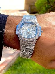 Mens Designer Inspired Iced Ice Out Bling Bust Down Watches Etsy In 2020 Real Diamond Watches Cz Diamond Bracelet Watch