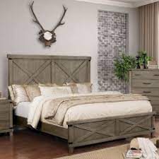 This bed set is available in king or queen sizes and ships with 12 slats, so a box spring is never needed. Furniture Of America Bianca Bedroom Collection