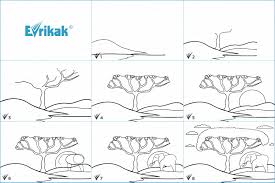 Learn To Draw The African Savannah Step By Step The most common africa savannah art material is paper. learn to draw the african savannah step by step