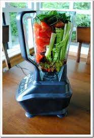 Making Tomato Vegetable Juice In The Ninja Blender Aka Diy V8 Juicing With A Blender Juicing Recipes Ninja Blender