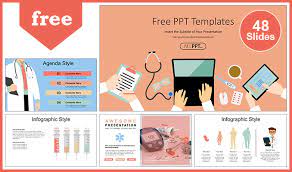 Fully and easily editable (shape color, size, and text) this template has a color theme and will automatically apply color when copied and pasted. Medical Health Care Powerpoint Templates For Free