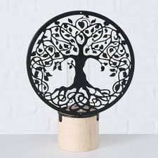 Retrait gratuit sous 2h en magasin, livraison sur rdv, à l'étage et dans la pièce de votre choix. Lampe Led A Poser Arbre De Vie En Metal Noir H 25cm Sweet Maloryne