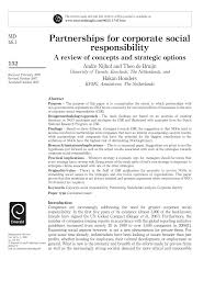 Iii relations of partners to persons dealing with them 7. Pdf Partnerships For Corporate Social Responsibility A Review Of Concepts And Strategic Options