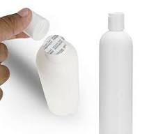 25 PCS Empty White HDPE Bottle 12 oz - Cosmo Round Plastic Bottles - 24/410  W...
