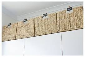 Kitchen Storage Baskets Kitchen Storage Boxes I Still Love The Organic Texture And Col In 2020 Above Kitchen Cabinets Kitchen Basket Storage Kitchen Cabinet Storage