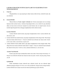 Check spelling or type a new query. Laporan Praktikum Pengujian Larutan Elektrolit Dan Nonelektrolit Pdf