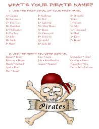 Pirate Party Make A Pirate Name Miss Meg S Storytime Pirate Name Pirate Party Pirate Day