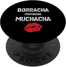 Borracha Pero Buena Muchacha Divertido Regalo Español Borracha Mujer  PopSockets Intercambiable PopGrip