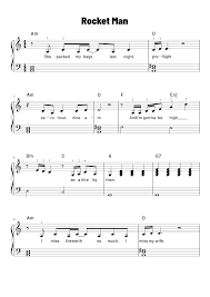You can print the sheet music, beautifully rendered by sibelius, up to three times. Rocket Man Elton John Easy Piano With Lyrics Sheet Music For Piano Solo Musescore Com