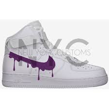 Purple Drip Nike Air Force 1 High Top White Men Blue Gold Red Black Pink Other Colors White Sneakers Men Red High Top Sneakers Black High Top Sneakers