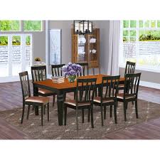 Make your kitchen or dining room a style destination with this sleek dining table. Dining Set Contains Logan Dining Table And 8 Dining Chairs In Black And Cherry Finish Pieces Options Overstock 14366508