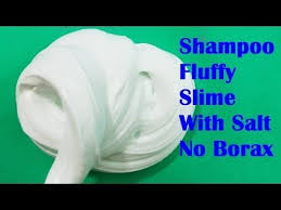 Shampoo Slime 2 Ingredients With Salt Without Glue Or Borax Youtube Fluffy Slime Fluffy Slime Recipe Shampoo And Salt Slime