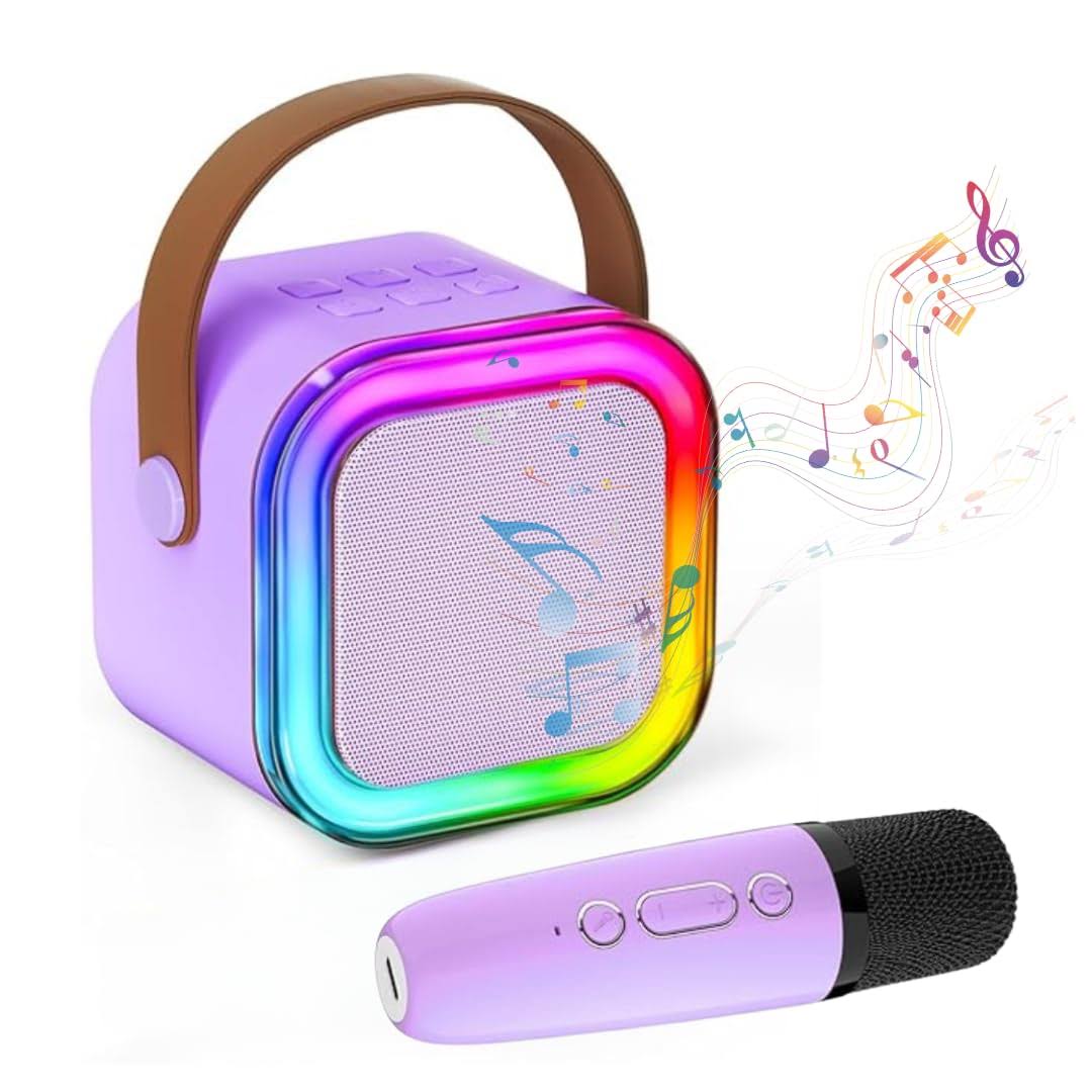 Bluetooth Speaker with Mini Wireless Karaoke Mic, RGB Ligh product image