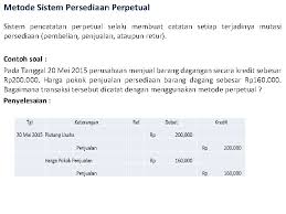 Jika ada contoh pertanyaan dan jawaban akuntansi perusahaan dagang persediaan perpetual vs periodik majalah mirip dengan april misalnya jak monitoring data mart (perusahaan) dalam koreksi aset pada akhir periode (seperti yang ditunjukkan dalam contoh. Akuntansi 2 Persediaan Oleh Herlambang Pudjo Santosa Tujuan