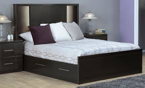 Yes, the caleb queen platform bed with storage can be used with a box spring, however the mattress will sit significantly taller. Modern King Size Bed Designs With Storage