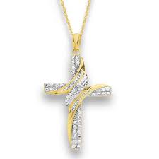Natalia Drake Diamond Accent Cross Shape Necklace for Women in Yellow Gold  Plated Sterling Silver - Walmart.com