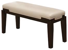 Luxembourg farmhouse dining bench, rustic grayby best master furniture. Best Master Harper Faux Leather And Wood Bench In Espresso Cream Transitional Dining Benches By Furniture Import Export Inc Houzz