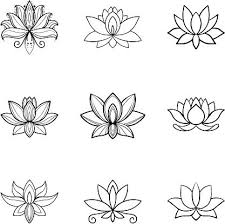 Set Of Lotus Flower Icons Spa Sign Yoga Design In 2020 Flower Icons Lotus Flower Flower Mandala