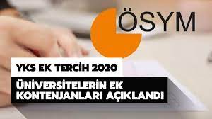 Sınav sonuçları 4 ağustos 2021. Unviersitelerin Ek Yerlestirme Kontenjanlari Yks Ek Tercihler Ne Zaman 2020